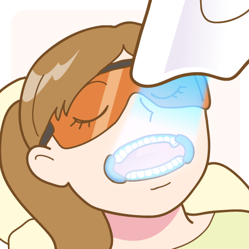 ホワイトニング施術風景